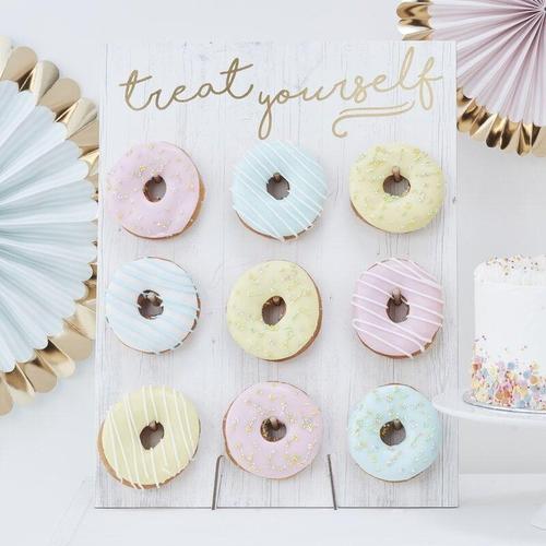 Gold Treat Yourself Donut Wall - Cypress Sweets