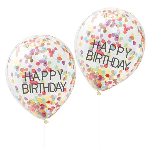 Happy Birthday Confetti Balloons - Cypress Sweets
